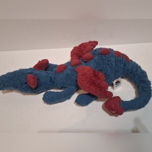 jellycat dexter dragon toy plush 12" long RARE